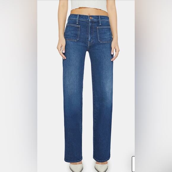 MOTHER Denim - NWT! MOTHER The Lil Rambler Patch Pocket High Waist Straight Leg Jeans size 31P